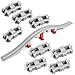 MANNIDOO 34 Pieces Train Bridge Tracks Classic Railway Track with 12 Curved Tracks 12 Straight and Bridge Tracks Compatible with All Major Brands Toy Track Accessory for Kid Light Grey - Image 2