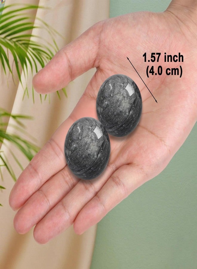 Hmsddan Traditional Chinese Baoding Balls, Marble Health Exercise Stress Relief Balls, Dark Grey, 2-Piece Set (Dark Grey, Medium-1.57") - Image 3