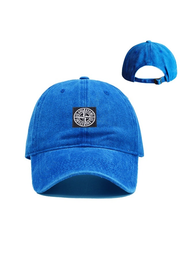 Stone Island Vintage Washed Blue Dad Hat Adjustable Baseball Cap