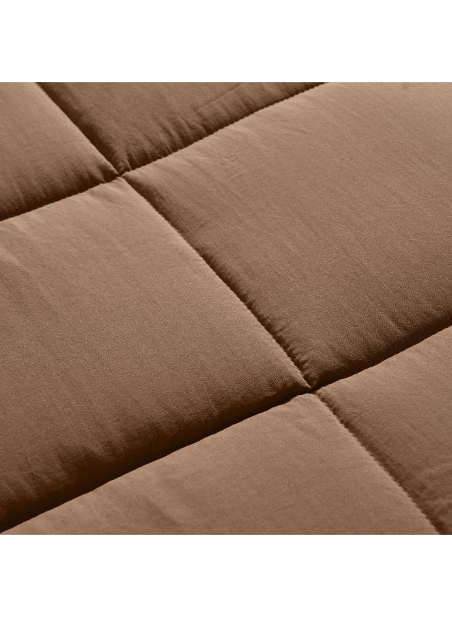 Pan Home Down Alternative 2-piece Reversible Comforter Set 150x220cm - Beige Brown - Image 5