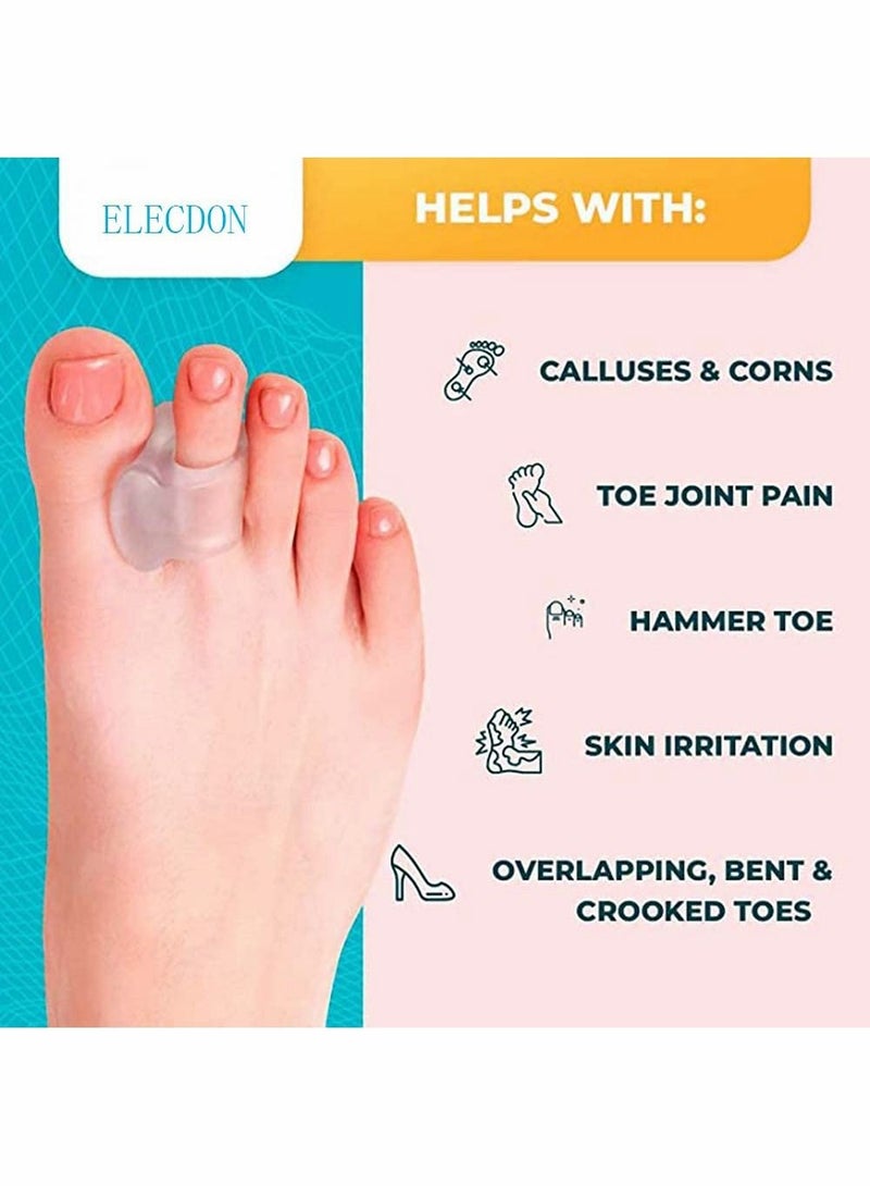 KASTWAVE 4 Pack Toe Spacers - Gel Applicator - Correction of Crooked Toes - Bunion Braces & Bunion Relief - Pads for Overlaps, Hallux Valgus, Yoga  - Image 4