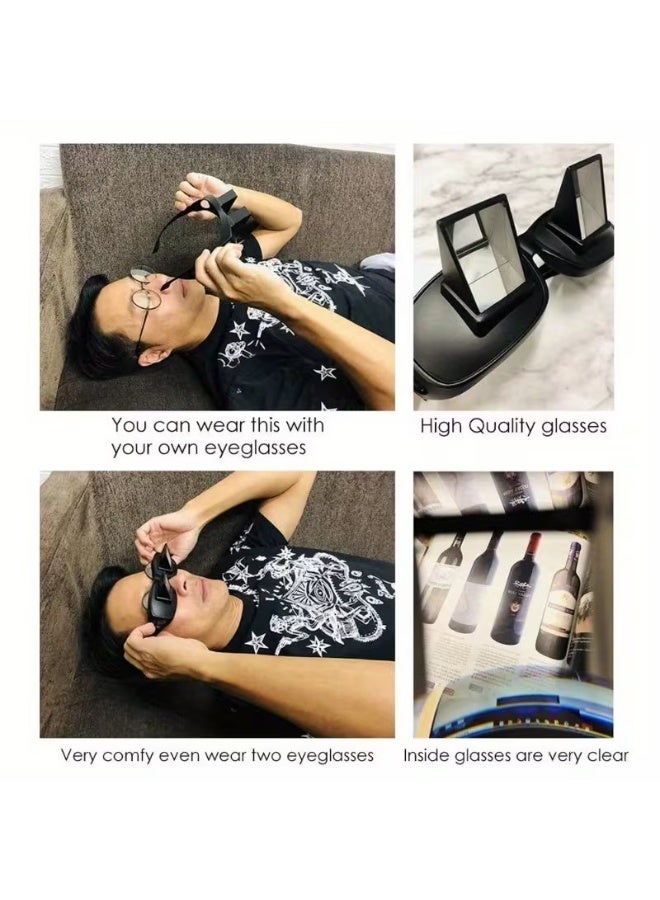 نظارات القراءة أثناء الاستلقاء بنظام المنشور البصري نظارات Lazy Glasses أفقية لمشاهدة التلفزيون والقراءة في السرير - Image 3