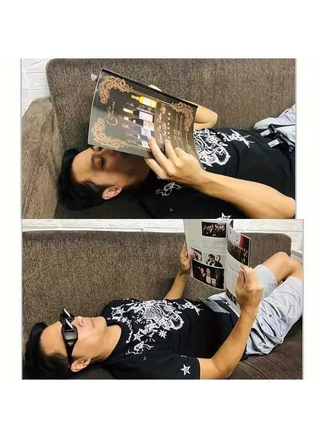 نظارات القراءة أثناء الاستلقاء بنظام المنشور البصري نظارات Lazy Glasses أفقية لمشاهدة التلفزيون والقراءة في السرير - Image 4