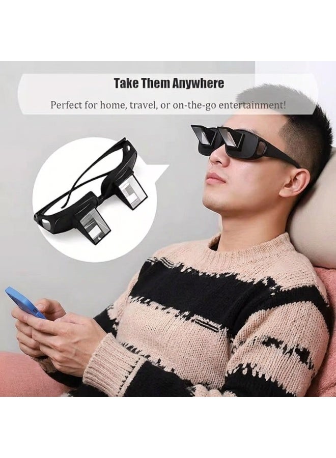 نظارات القراءة أثناء الاستلقاء بنظام المنشور البصري نظارات Lazy Glasses أفقية لمشاهدة التلفزيون والقراءة في السرير - Image 2