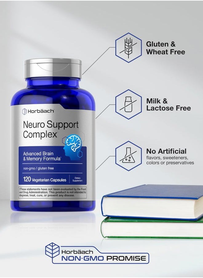Horbäach Brain Supplement | 120 Capsules | with Phosphatidylserine & DMAE | Advanced Formula for Memory, Focus, Clarity | Vegetarian & Gluten Free | Neuro Support  - Image 5
