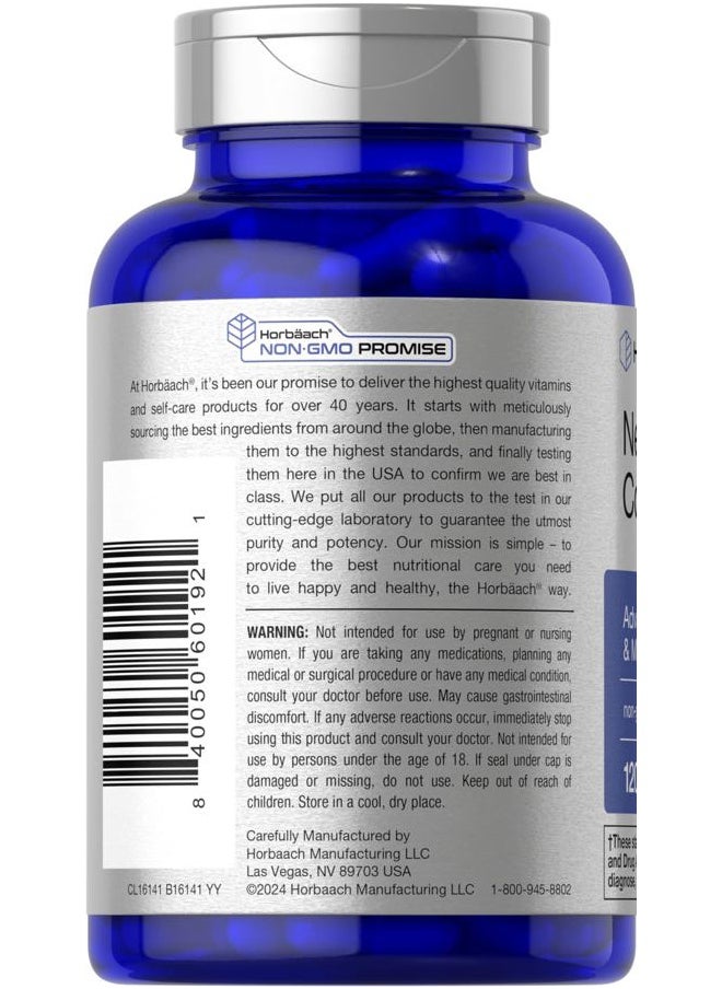 Horbäach Brain Supplement | 120 Capsules | with Phosphatidylserine & DMAE | Advanced Formula for Memory, Focus, Clarity | Vegetarian & Gluten Free | Neuro Support  - Image 3