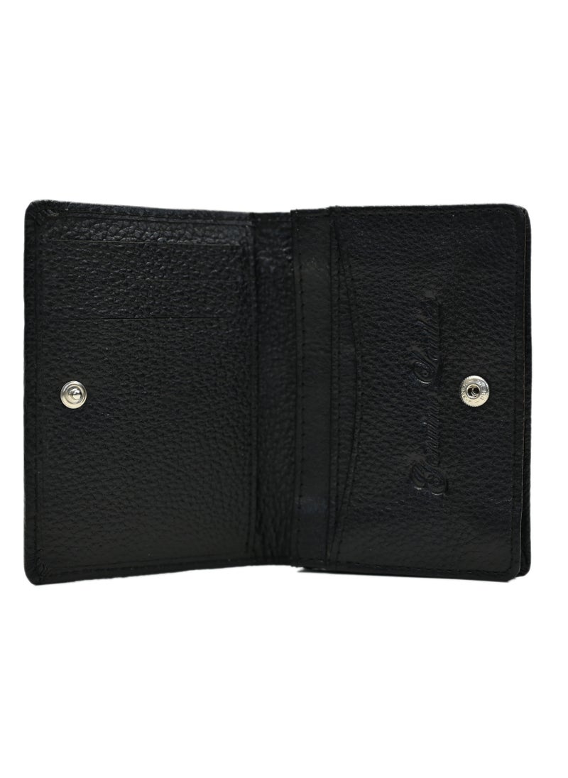 VALY - Men Casual Black Leather Wallet Classic Bifold Wallet for Men | Genuine Leather Material | Holds Credit/Debit/ATM Cards | Slim & Easy to Fit Handcrafted Money Purse - Image 1
