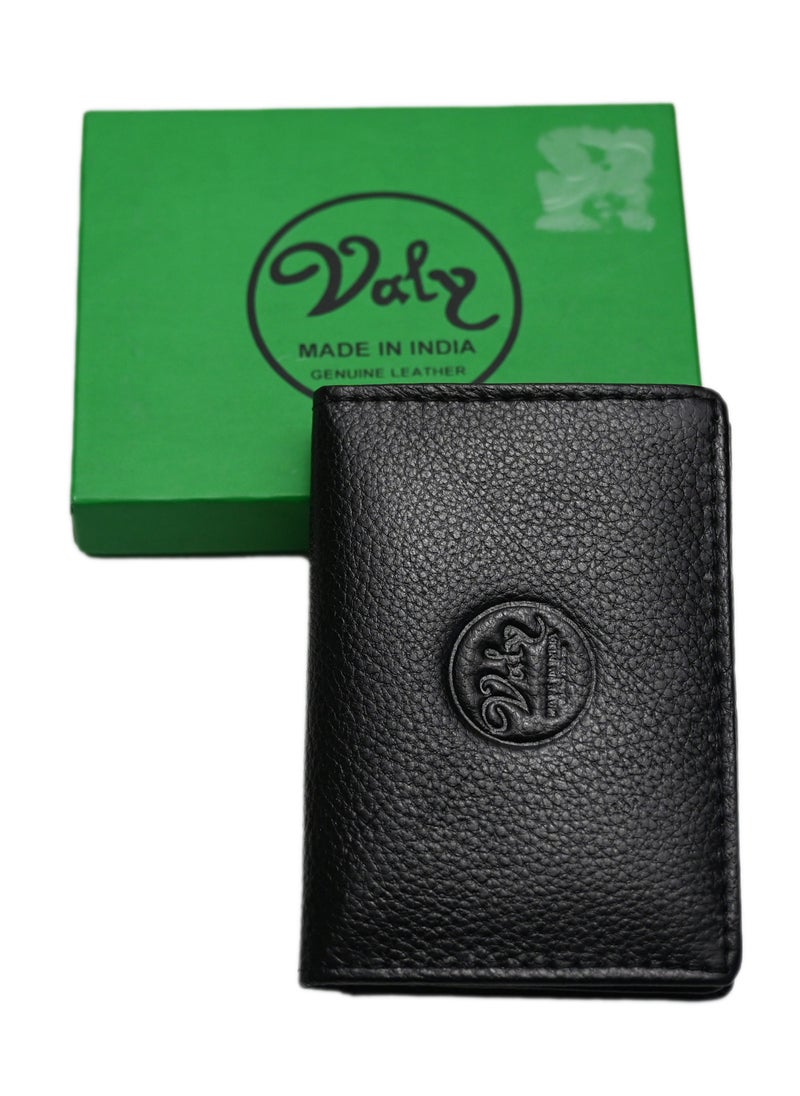 VALY - Men Casual Black Leather Wallet Classic Bifold Wallet for Men | Genuine Leather Material | Holds Credit/Debit/ATM Cards | Slim & Easy to Fit Handcrafted Money Purse - Image 1