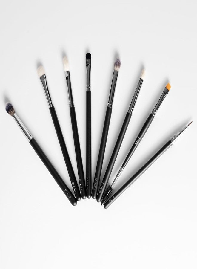 PAC Eye Series Synthetic Bristle Makeup Brush Set | Foundation, Blush, Eyeliner, Concealer, Eyeshadow Brushes with Makeup Brush Pouch | For Cream, Liquid And Powder Formulation - 8 Brushes - Image 3