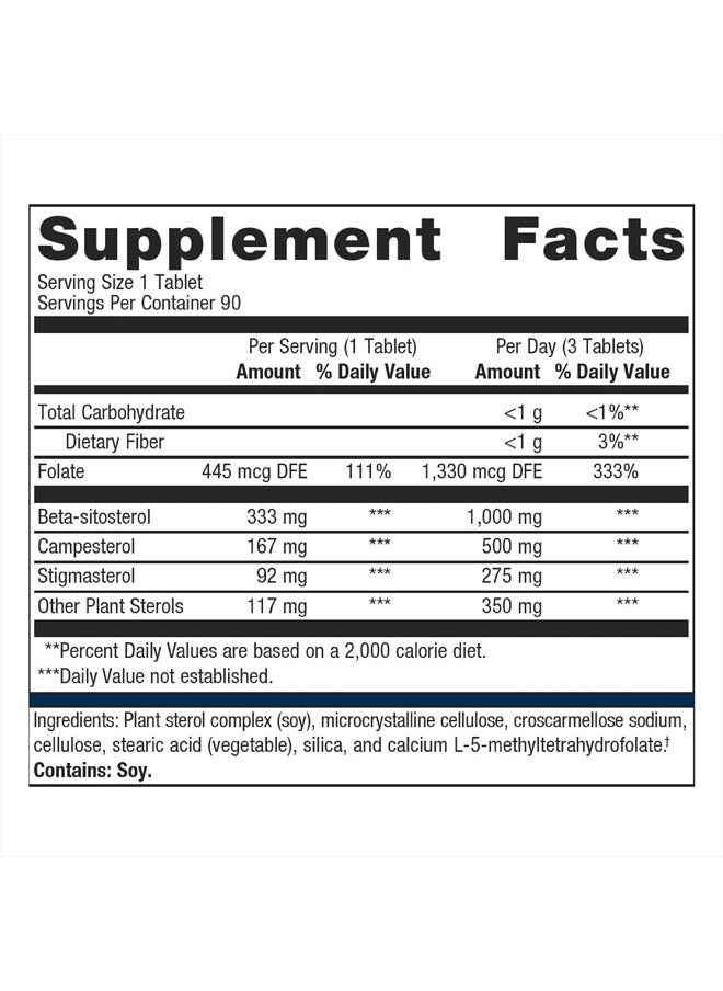 Metagenics Meta-Sitosterol 2.0 - for Cholesterol Already in a Normal Range* - Plant Sterol Complex - with Folate - Dietary Supplement - Gluten-Free - Vegetarian - 90 Tablets  - Image 2