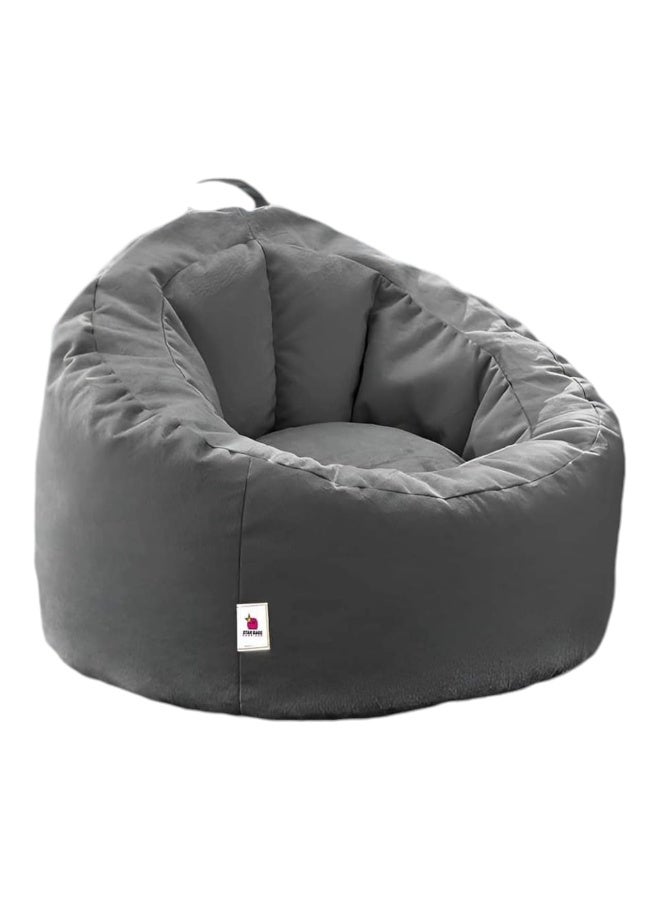 Star Bags - Bean Bags Bean Bag Chair Comfy - From Star Bags - 100*75cm - Grey - Velvet Fabric - Image 2
