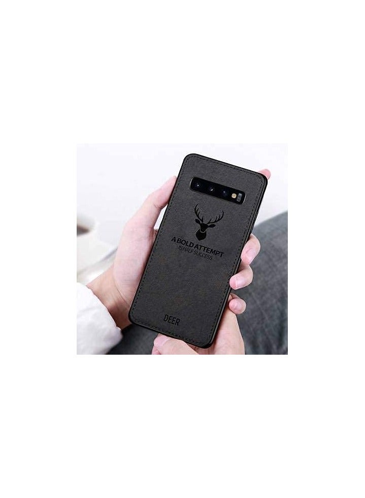 ELMO3EZZ Oppo A95/5G Digital Luxury Soft Texture Patterned TPU Cloth Case, Dirt-Resistant, Anti-Shock, Anti-Fingerprint, Full Body Protective For Oppo A95 (Black) - Image 3