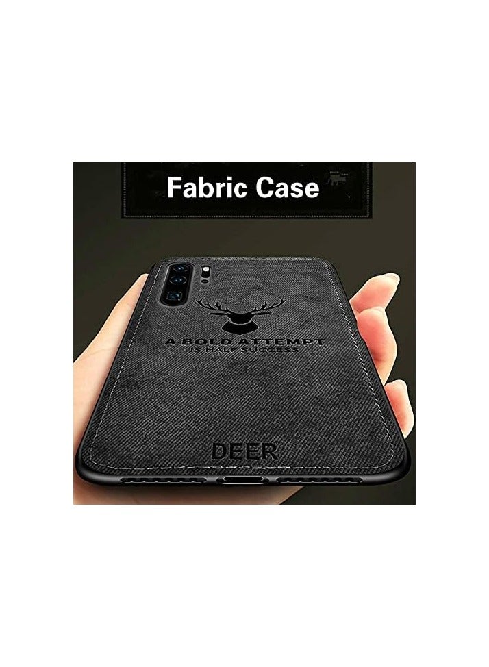 ELMO3EZZ Oppo A95/5G Digital Luxury Soft Texture Patterned TPU Cloth Case, Dirt-Resistant, Anti-Shock, Anti-Fingerprint, Full Body Protective For Oppo A95 (Black) - Image 4