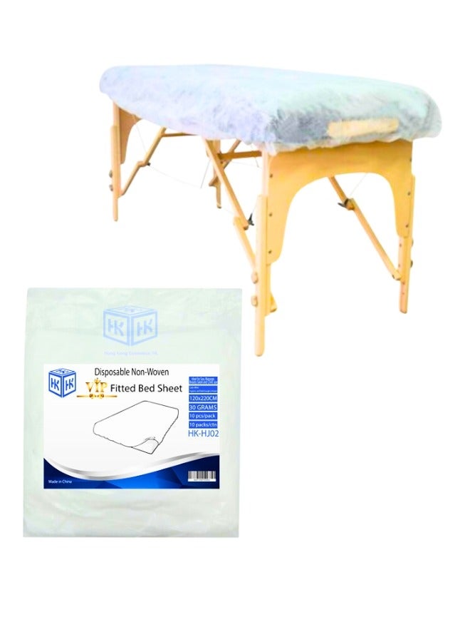 ملاءة سرير غير منسوجة للاستخدام مرة واحدة 100 سم × 210 سم (10 قطع/عبوة)