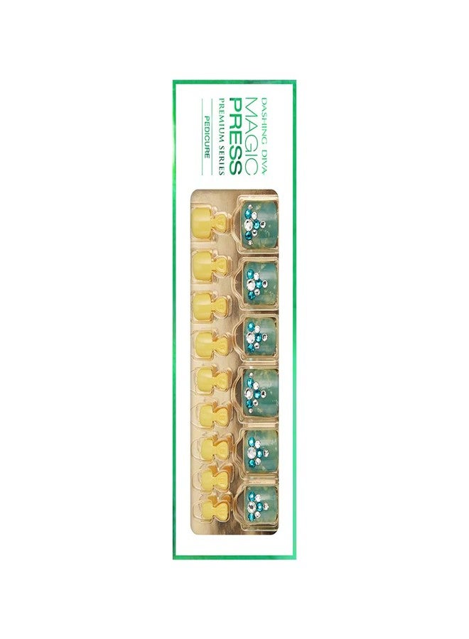 DASHING DIVA Magic Press Lime Mohito I Day to Night | Short, Square Shaped Press On Nails | Long Lasting Stick On Nails | Lasts Up to 7 Days | Contains 30 Stick On Nails - Image 1