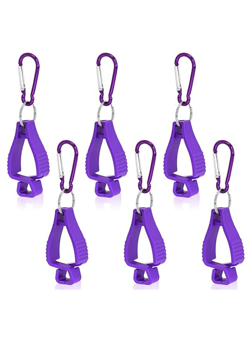 Generic 6 Pack Glove Clips for Work Glove Holders,Glove Belt Clip With Metal Carabiners,Easy to Wear Glove Clip, Tools, & Towel Holder, Ideal for Men Safety Construction Worker Guard Labor - Image 1