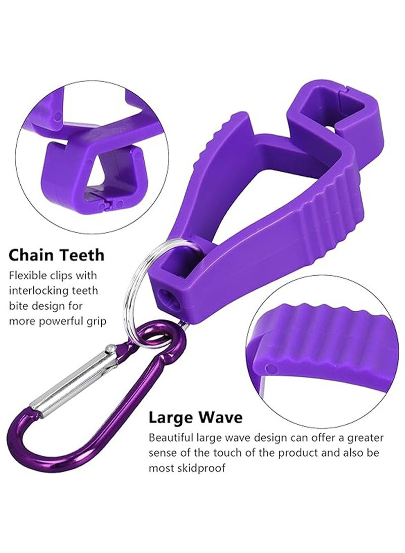 Generic 6 Pack Glove Clips for Work Glove Holders,Glove Belt Clip With Metal Carabiners,Easy to Wear Glove Clip, Tools, & Towel Holder, Ideal for Men Safety Construction Worker Guard Labor - Image 3