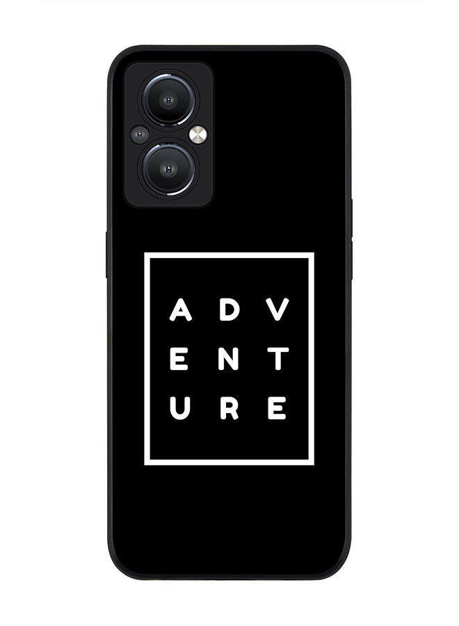 Stylizedd Rugged Black edge case for Reno8 Z 5G / Reno8 Lite 5G / Reno7 Z 5G Slim fit Soft Case Flexible Rubber Edges Anti Drop TPU Gel Thin Cover - Adventure Design - Image 1