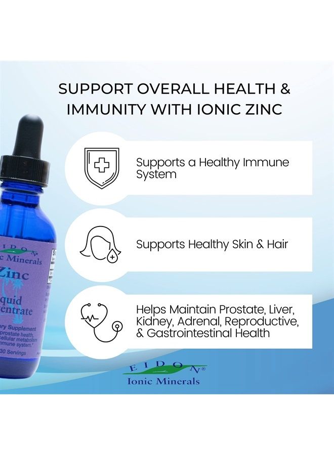 Eidon Ionic Minerals Liquid Zinc Concentrate - Ionic Zinc Drops, Boost Immune System & Mood, Relieves Stress, All-Natural, Vegan, Gluten-Free, No Preservatives or Additive - 2 Ounce Bottle - Image 4