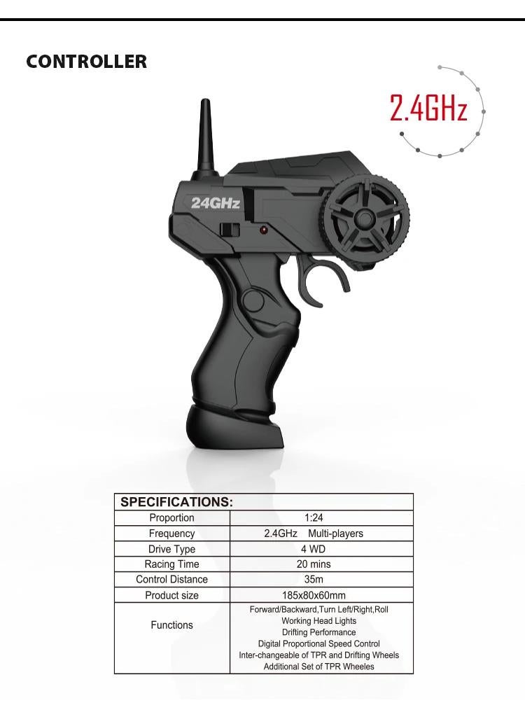 Y&D Simulated Battery Type Four Wheel Drive Drift Racing Remote Control Toy - Image 4