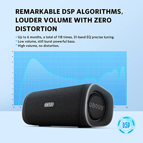 EarFun UBOOM L Bluetooth Speaker, Portable Speaker 28W Loud Stereo Sound, Rich Bass, IP67 Waterproof & Dustproof, Dual Pairing, Built-in Mic, Low Latency, Wireless Speakers for Party, Indoor & Outdoor - Image 4