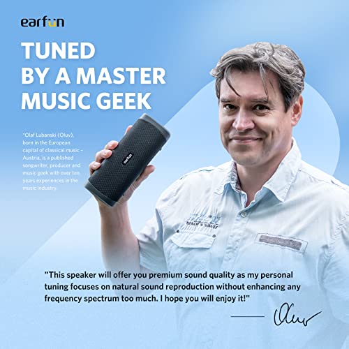 EarFun UBOOM L Bluetooth Speaker, Portable Speaker 28W Loud Stereo Sound, Rich Bass, IP67 Waterproof & Dustproof, Dual Pairing, Built-in Mic, Low Latency, Wireless Speakers for Party, Indoor & Outdoor - Image 2