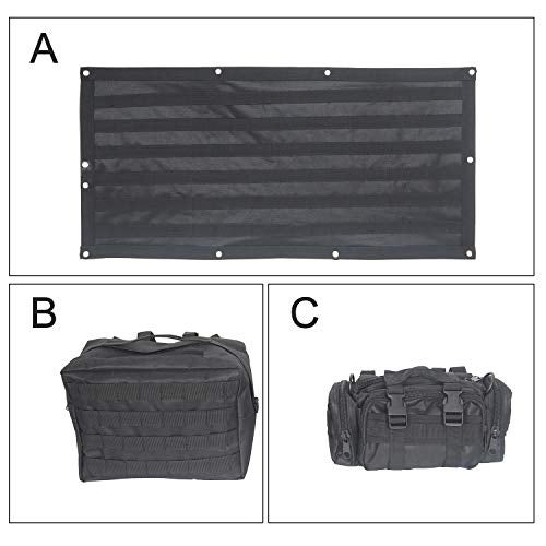 Hooke Road Wrangler Tailgate Storage Bags Back Door Cargo Organizer Kit for 2007-2018 Jeep JK Wrangler & Unlimited - Image 4