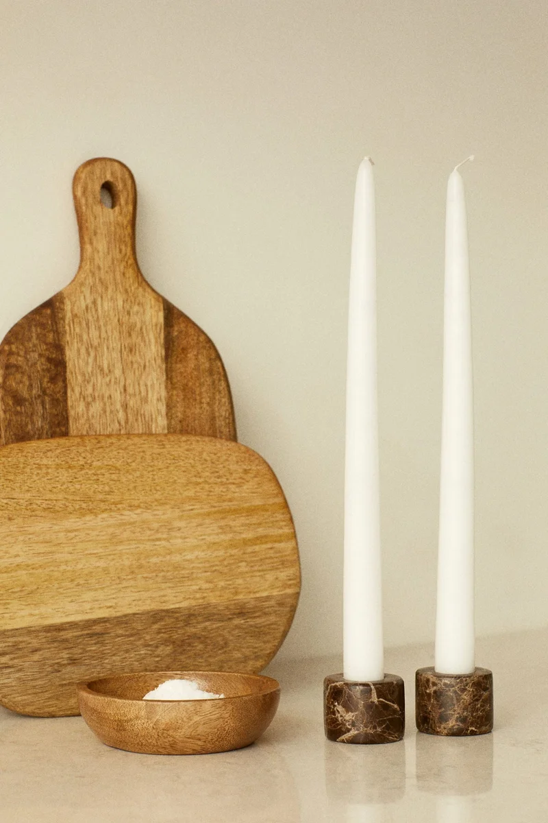 H&M Small marble candle holder