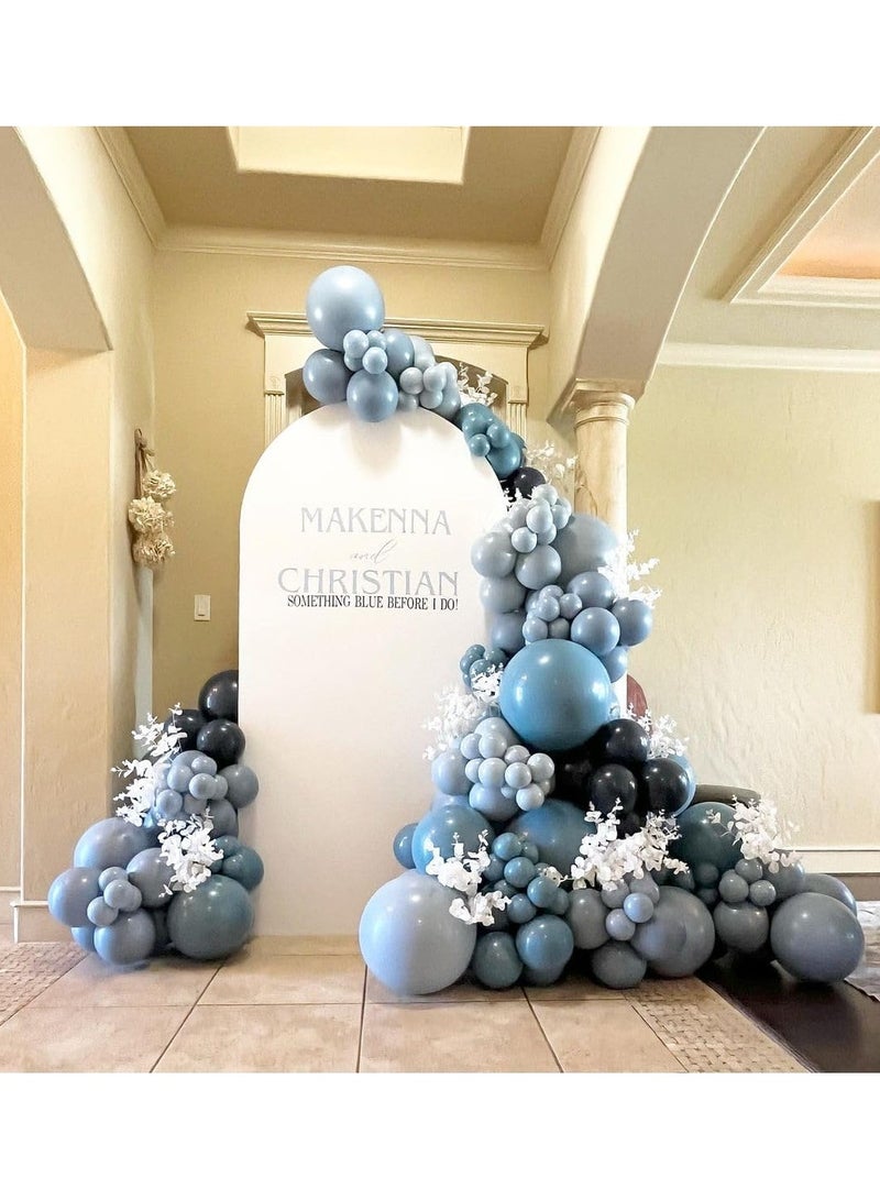 STARTEX 100 Pack 12 inch Round Helium Slate Blue Matte Blue Balloons Wedding Birthday Party Decorations - Image 5