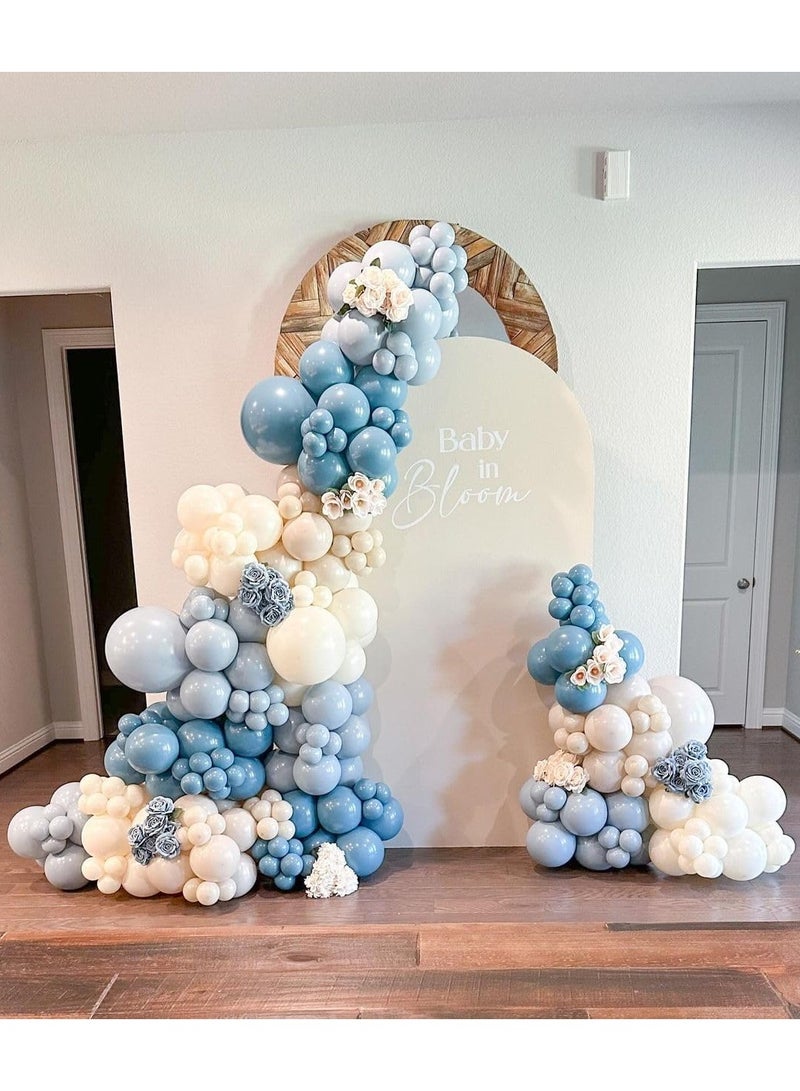 STARTEX 100 Pack 12 inch Round Helium Slate Blue Matte Blue Balloons Wedding Birthday Party Decorations - Image 4