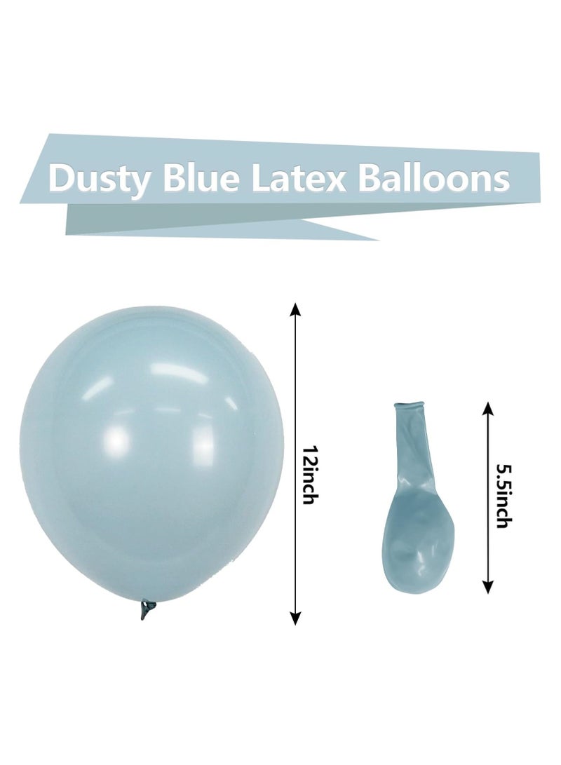 STARTEX 100 Pack 12 inch Round Helium Slate Blue Matte Blue Balloons Wedding Birthday Party Decorations - Image 2
