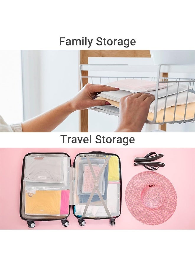 Frosted Zippered Bags, 25 Pcs 7.8 x 5.5 Inch (approx. 20 x 14 cm) Resealable Polyethylene Plastic Bag Zipper with Slider Closure for Transporting Tie Sock Panties - Image 4