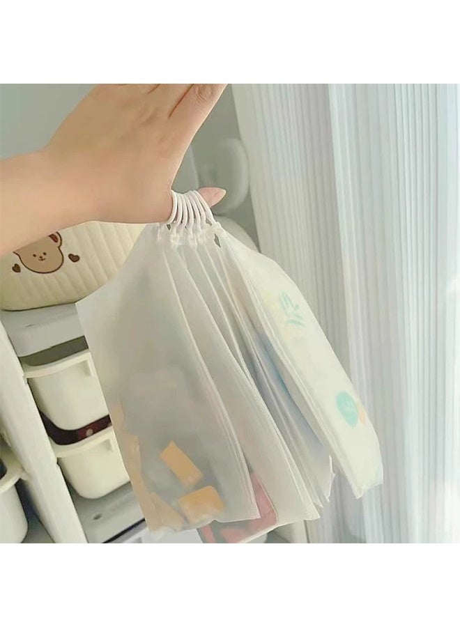 Frosted Zippered Bags, 25 Pcs 7.8 x 5.5 Inch (approx. 20 x 14 cm) Resealable Polyethylene Plastic Bag Zipper with Slider Closure for Transporting Tie Sock Panties - Image 5