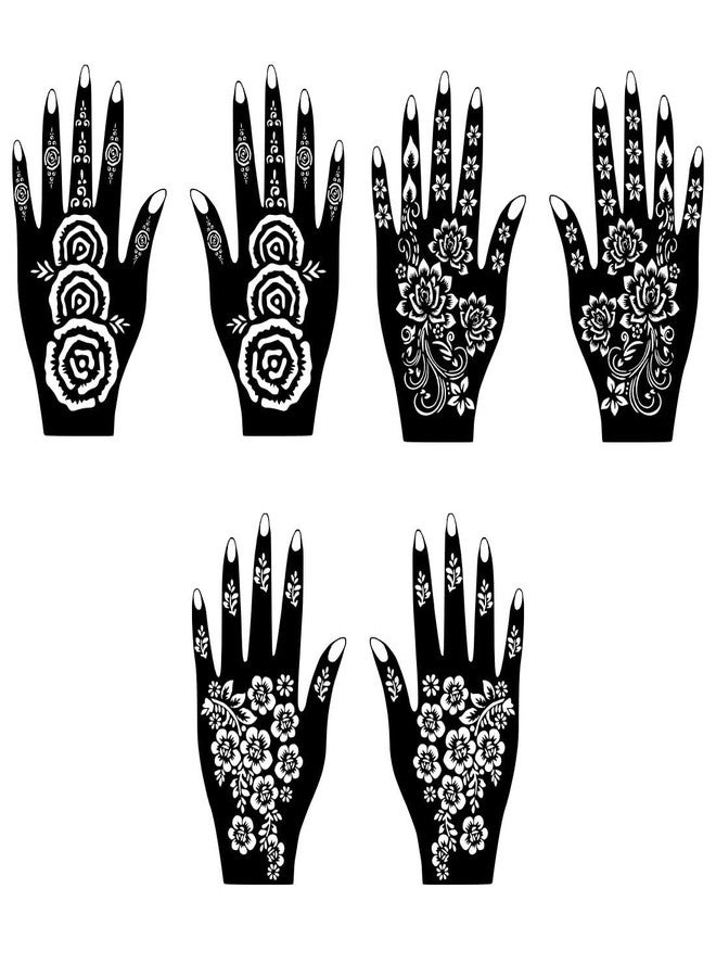 VANVATI Finger Fill Mehndi Stencil Sticker With Rose Tips For Stylish Festive - Image 3
