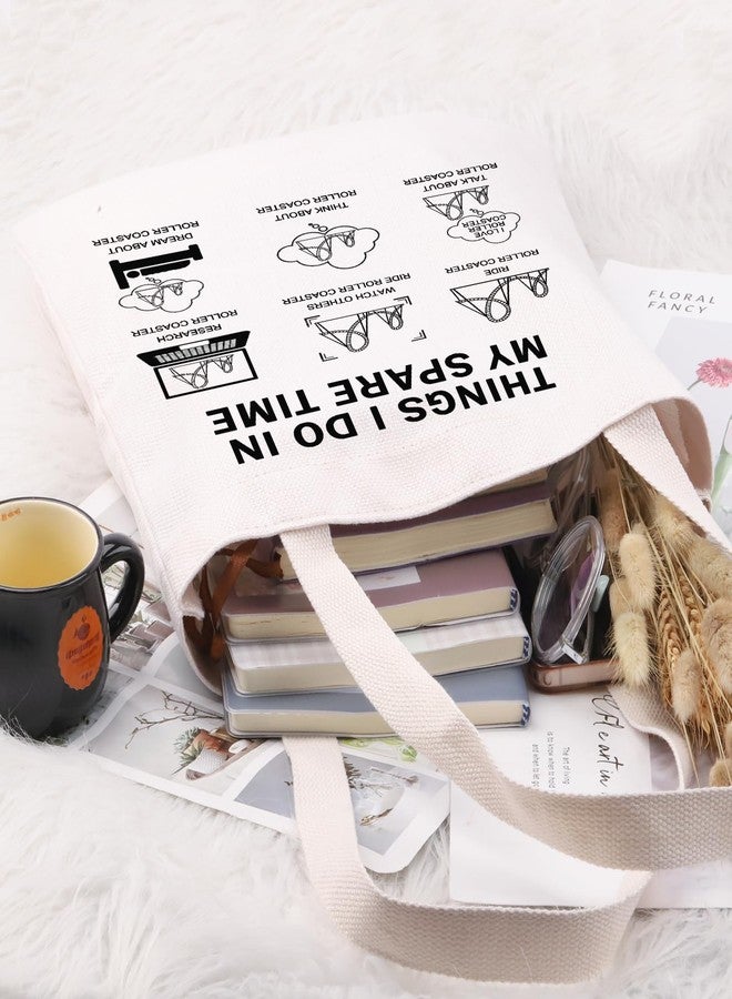 G2TUP Theme Park Lover Gift Ride Roller Coaster Tote Bag Roller Coaster Lover Handbag Theme Park Souvenir Gift (Ride Roller Coaster TB) - Image 4
