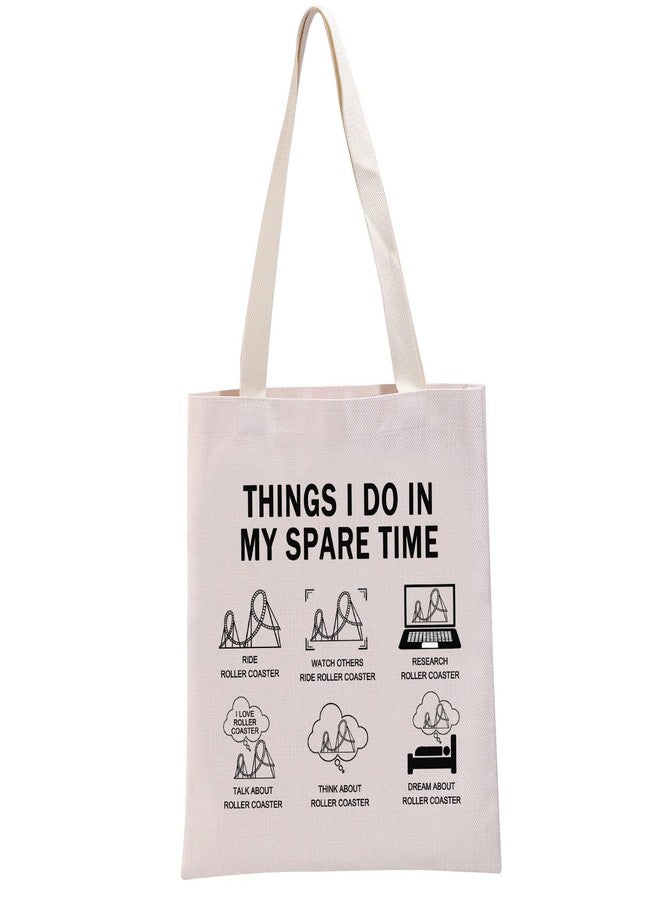 G2TUP Theme Park Lover Gift Ride Roller Coaster Tote Bag Roller Coaster Lover Handbag Theme Park Souvenir Gift (Ride Roller Coaster TB) - Image 1