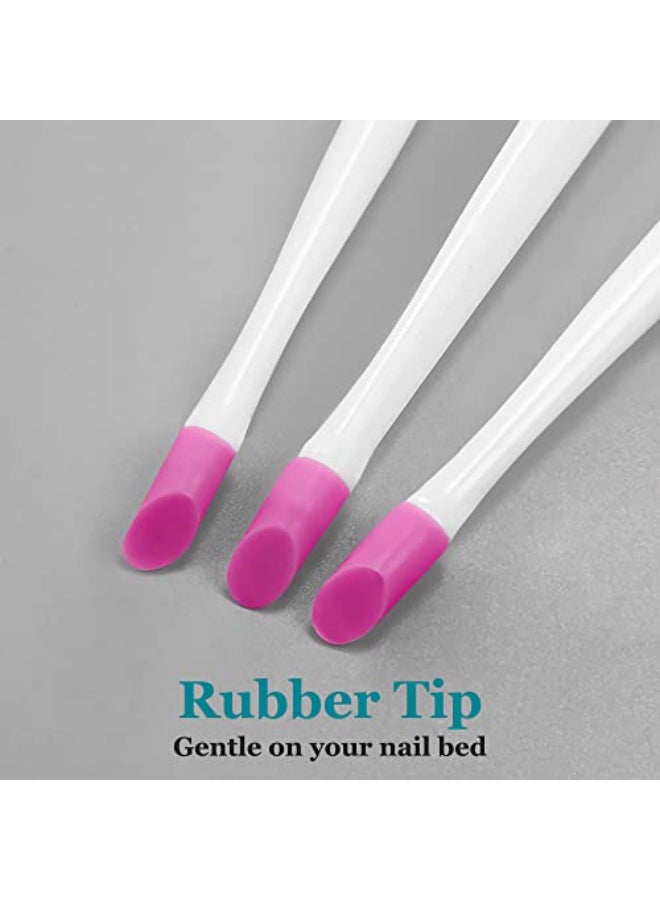 IVON 3 Pack Nail Cuticle Trimmer Pusher Remover Double End White Handle - Image 4