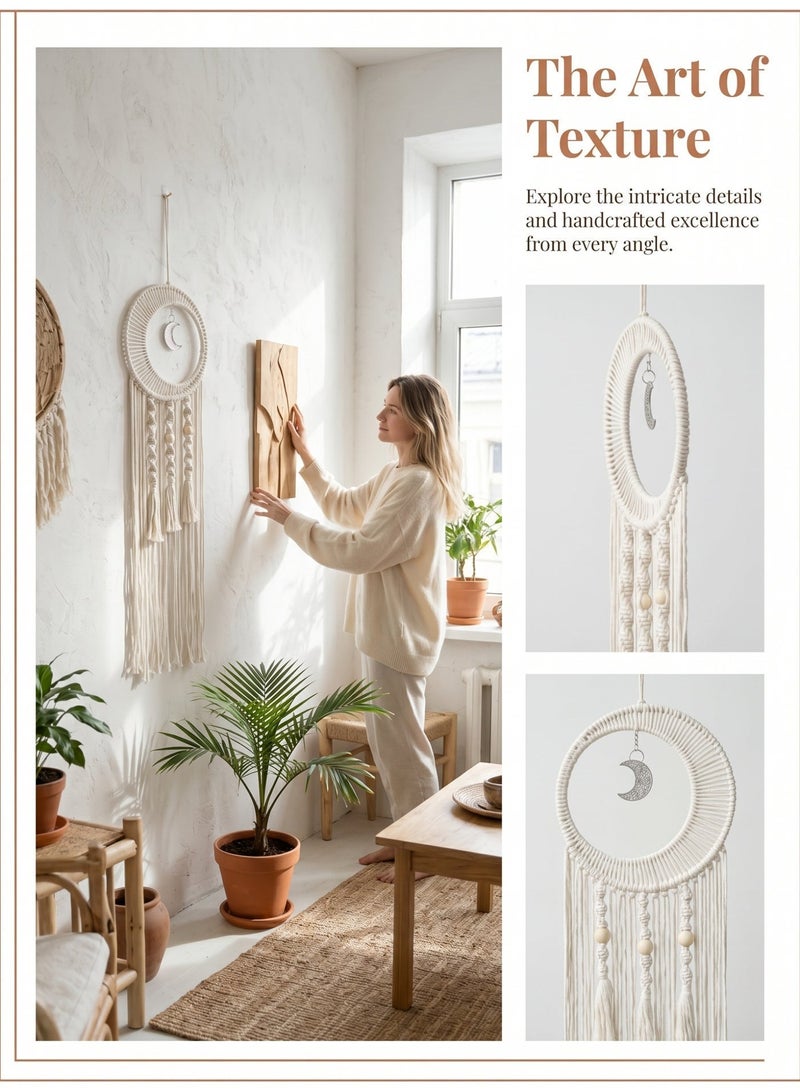 SENGE A bohemian-style dreamcatcher, exquisitely woven and heavy in texture, suitable for hanging in the bedroom, living room, or entryway as a home decoration. - Image 2