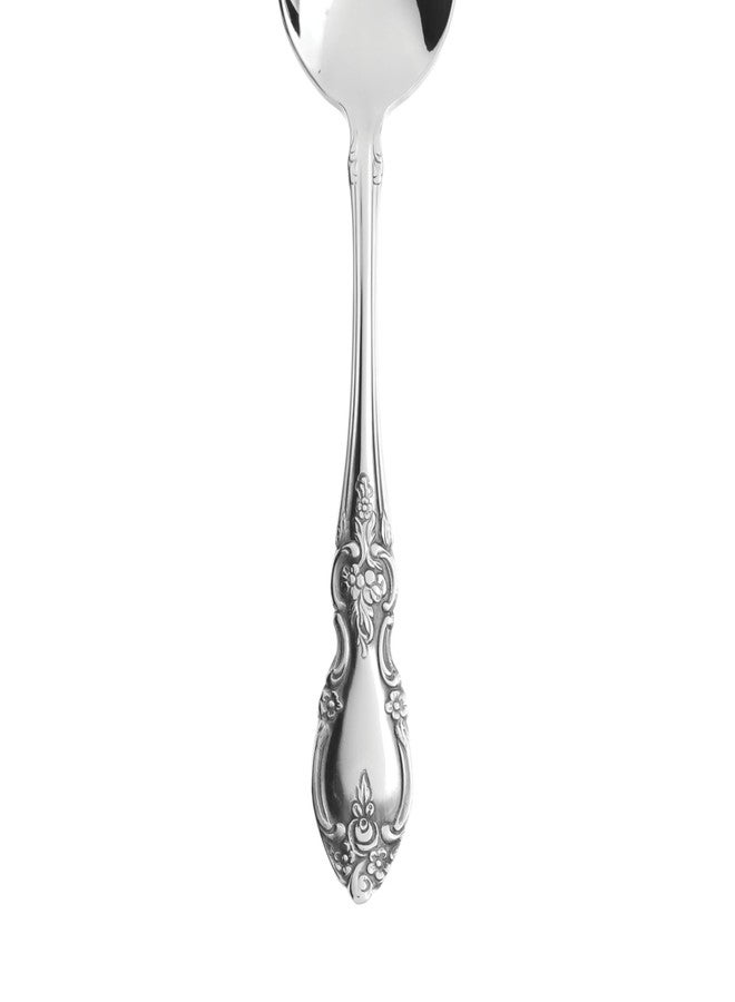 Oneida Silverware Set, Louisiana Fine Flatware Dinner Spoons Set of 4, Service For 4, 18/8 Stainless Steel, Dishwasher Safe, Mirror Finish, 6.8"L x 1.5"W, Stainless Dinner Spoons (4-Piece, Silver) - Image 3