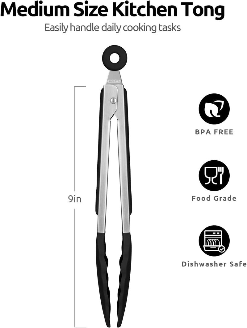 ITUSHA 3 Air Fryer Silicone Liners & 3 Air Fryer Accessories - 7.5 inch (3-5 Qt+) Silicone Baskets/Pots/Liners with Oven Mitts, Basting Brush and Tongs (Multicolour) (P2 with SQ) - Image 2