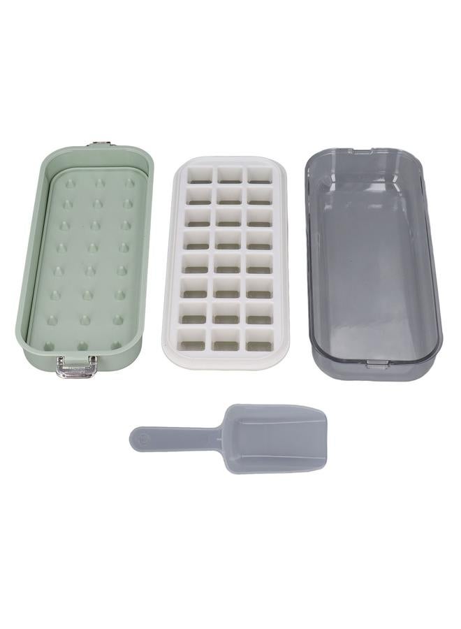 xozgdovg Ice Cube Tray with Bin and Lid Reusable Easy to Release Space Saving Clear Ice Maker for Home Refrigerator Light Green  - Image 1