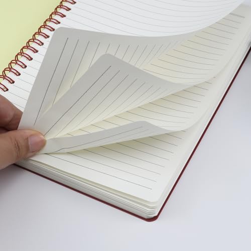 Aacehlh 5 Pack Spiral Notebooks 8.3" x 5.7", 80 Sheets College Ruled Notebook with Plastic Waterproof Cover, A5 Lined Journal for Office, School,Home - Image 4