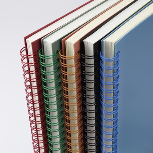 Aacehlh 5 Pack Spiral Notebooks 8.3" x 5.7", 80 Sheets College Ruled Notebook with Plastic Waterproof Cover, A5 Lined Journal for Office, School,Home - Image 5
