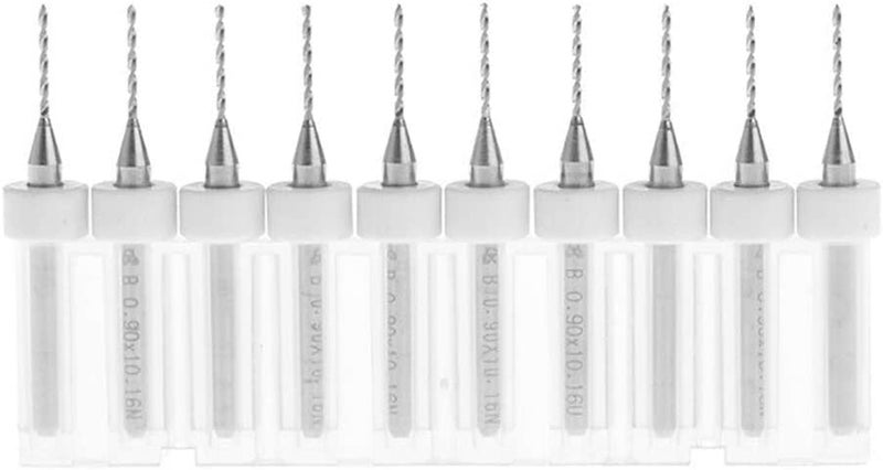 Unifizz 10 Pcs 0.8mm Micro Drill Bit Tungsten Steel Carbide Milling Drill Bit 3.175mm Shank - Image 1