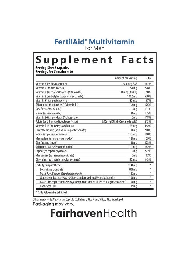 Fairhaven Health FertilAid for Men, MotilityBoost, and Countboost Combo | Fertility Supplements for Men | Male Fertility Supplement with Conception for him Prenatal Vitamin - Image 2