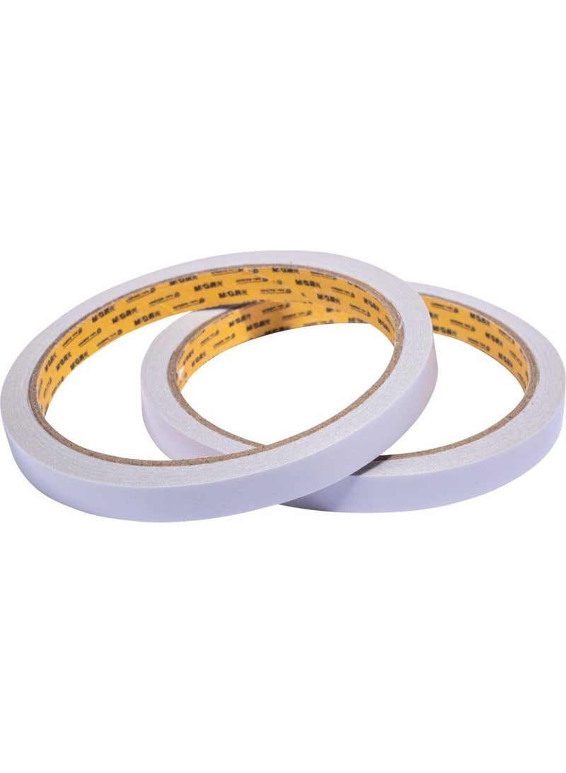 M&G double sided Tissue Tape 0.35inch, 2 roll Strong Adhesive Tape Waterproof Free Damage for Paint Wall Picture Hanging Poster - Image 3