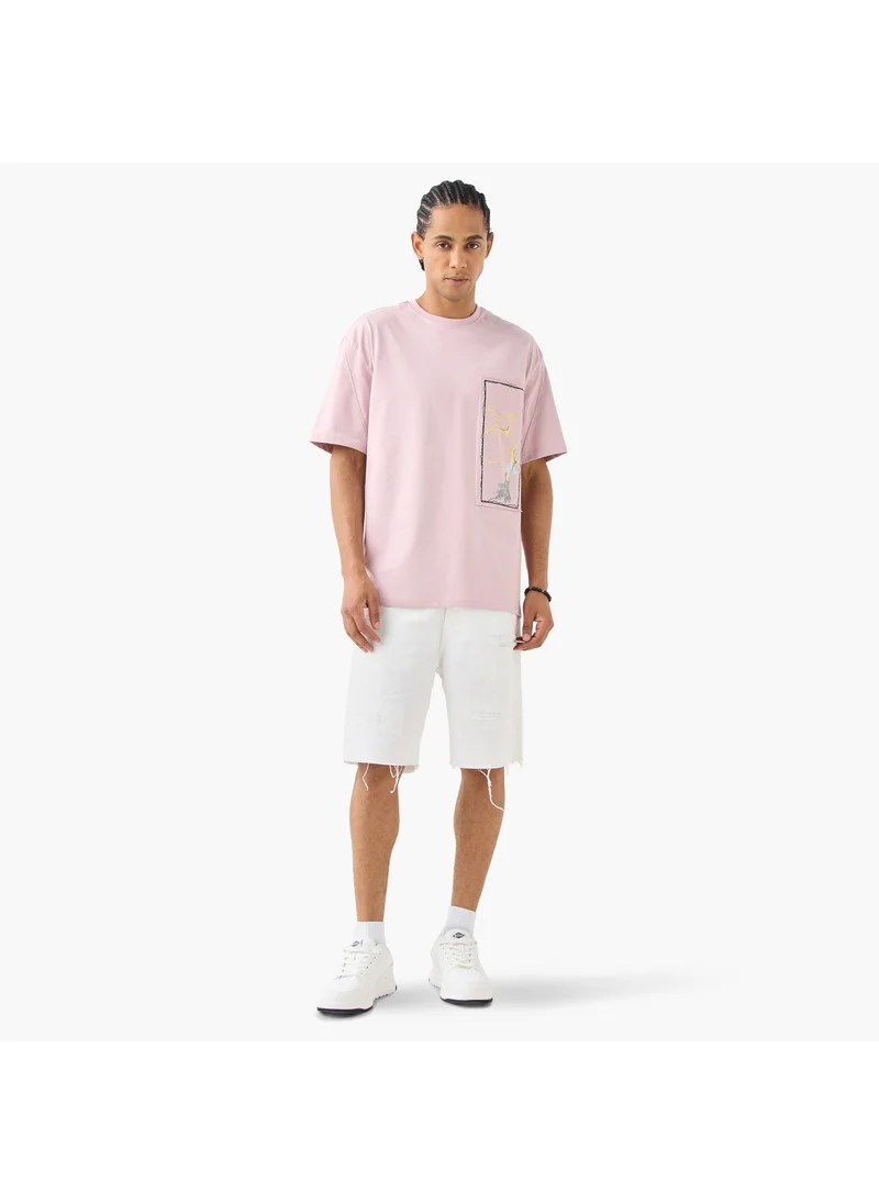 Lee Cooper Lee Cooper Applique Detail Crew Neck T-shirt