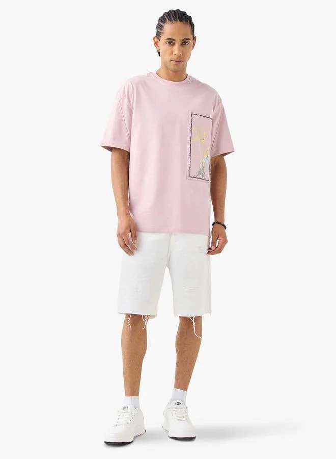 لي كوبر تيشيرت لي كوبر برقبة دائرية بتفاصيل مطرزة