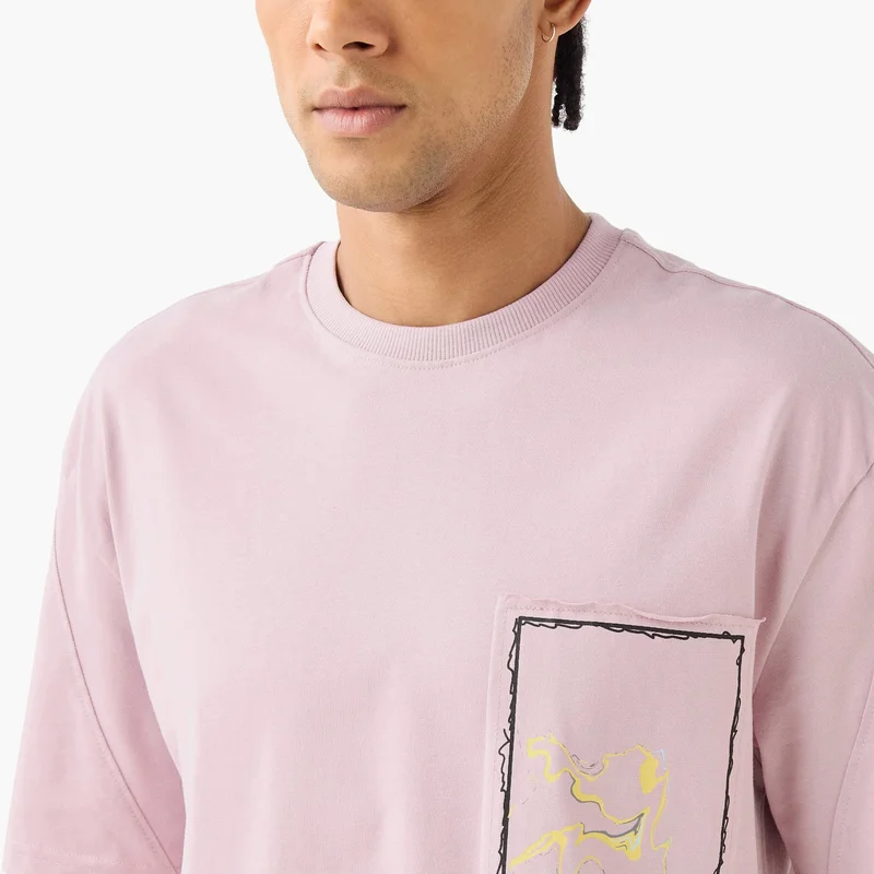 Lee Cooper  Lee Cooper Applique Detail Crew Neck T-shirt for Men | Best Price UAE