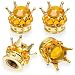 MEAJOO 4PCS Crown Bling Tire Stem Valve Caps Crystal Diamond Car Wheel Tire Valve Caps Universal Copper Core Stem Covers for Cars SUV Trucks Bikes Motorcycles Bicycles Gold - Image 2